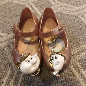 MINI MELISSA GIRLS SHOES BEAUTY AND BEAST SZ 5